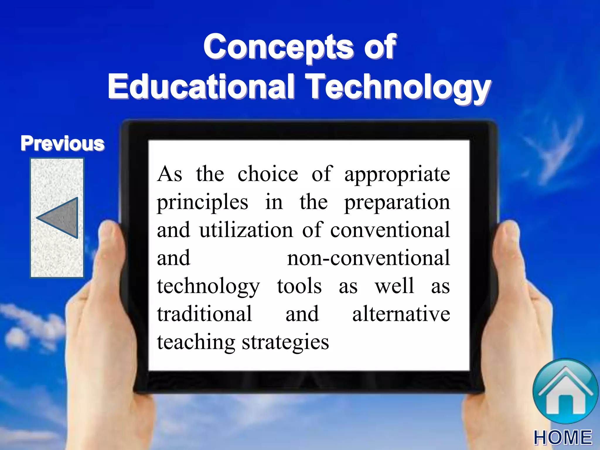 Concepts Of Educational Technology Pptx