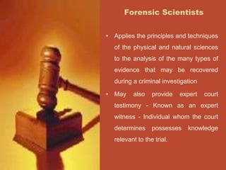Forensic Truth Concepts of Forensic Science for Lawyers | PPTX