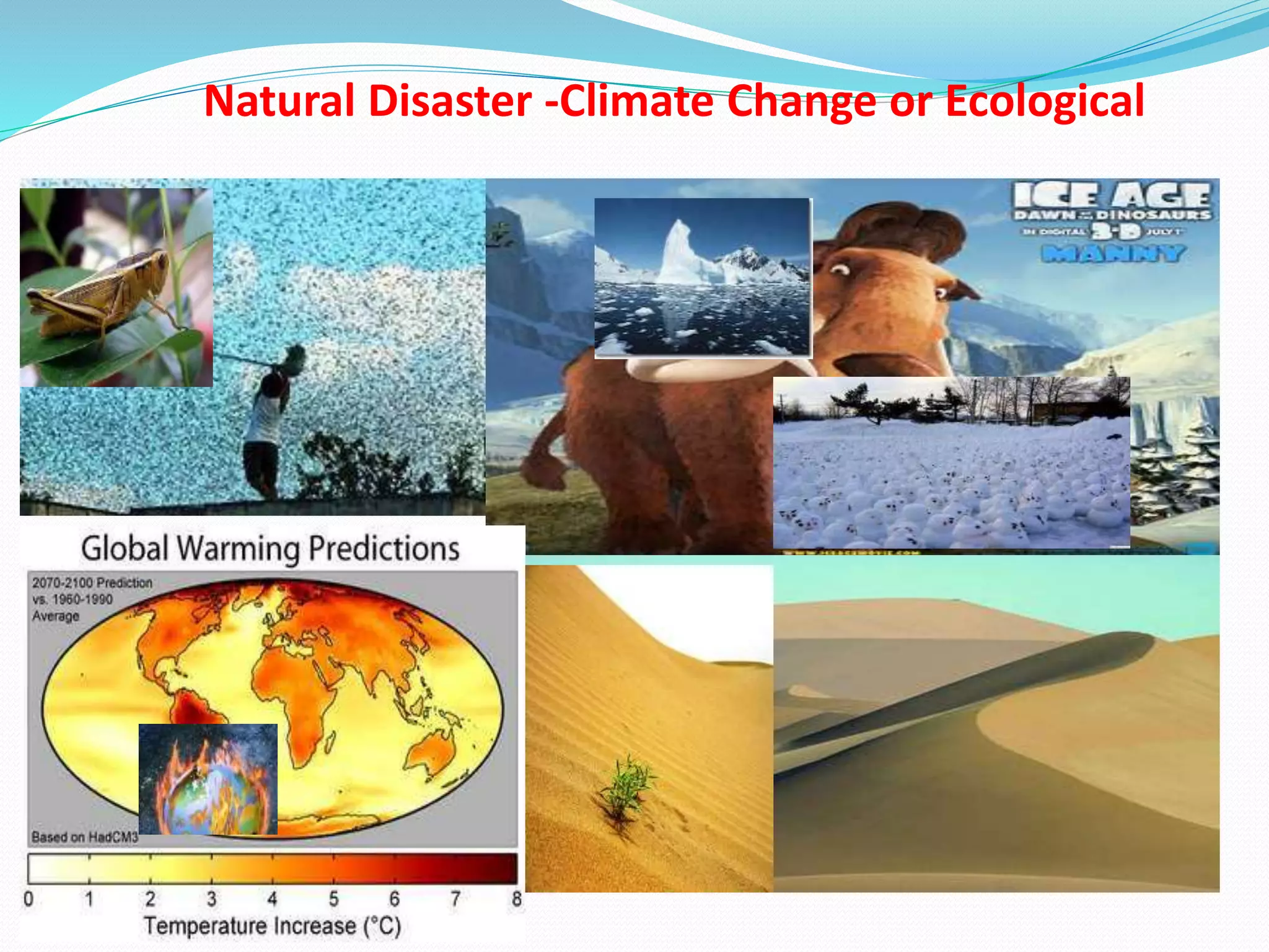 Natural Disaster -Climate Change or Ecological
 