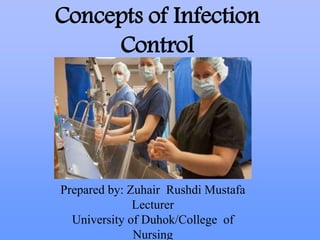 Concepts of Infection
Control
Prepared by: Zuhair Rushdi Mustafa
Lecturer
University of Duhok/College of
Nursing
 
