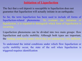 Liquidification Form concepts of liquefaction civil engineering | PPTX