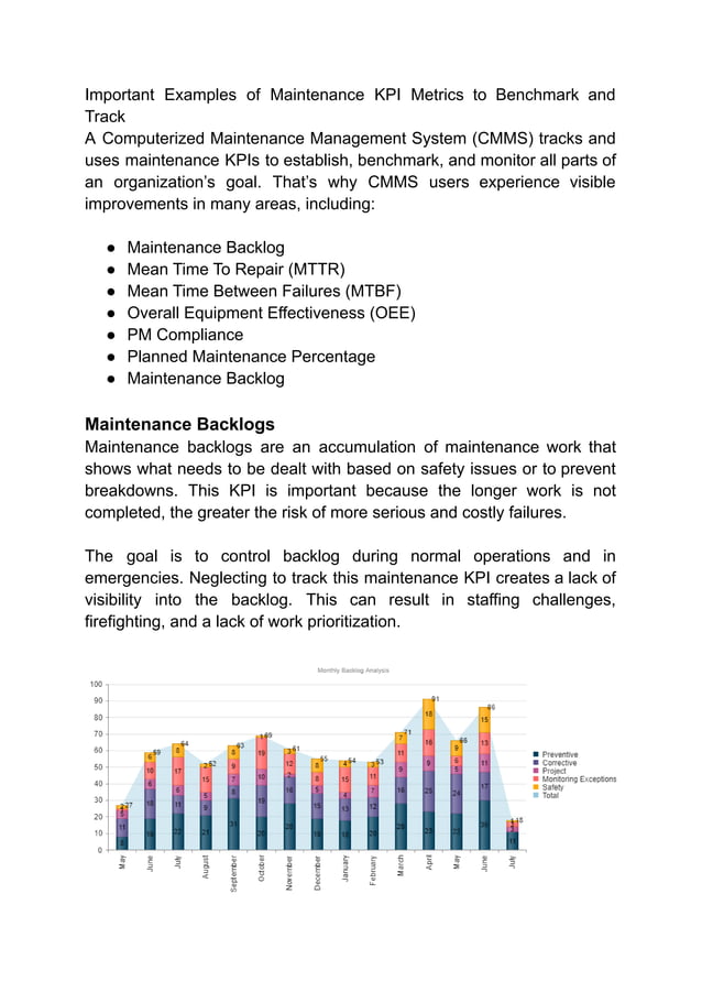 Equipment Maintenance Key Performance Indicators Kpis vrogue.co