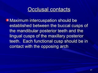 Concepts of dental occlusion and importance of six keys of occlusion in ...