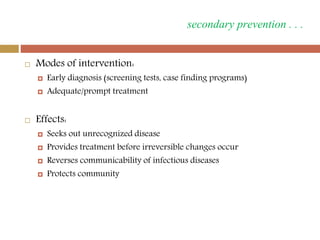 Concepts of prevention and control of diseases | PPTX