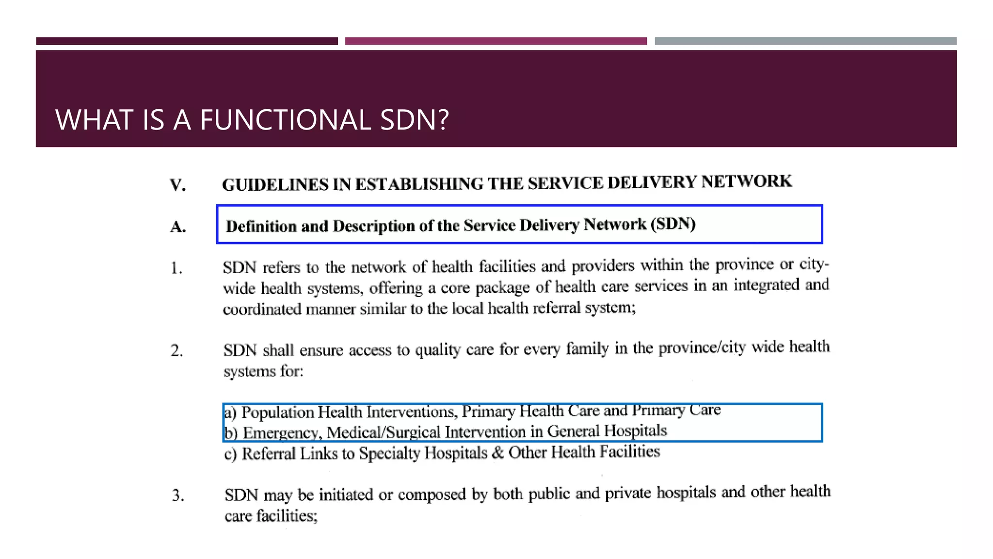 WHAT IS A FUNCTIONAL SDN?
 
