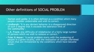 Concepts of Social Problem in foundations of social studies | PPTX