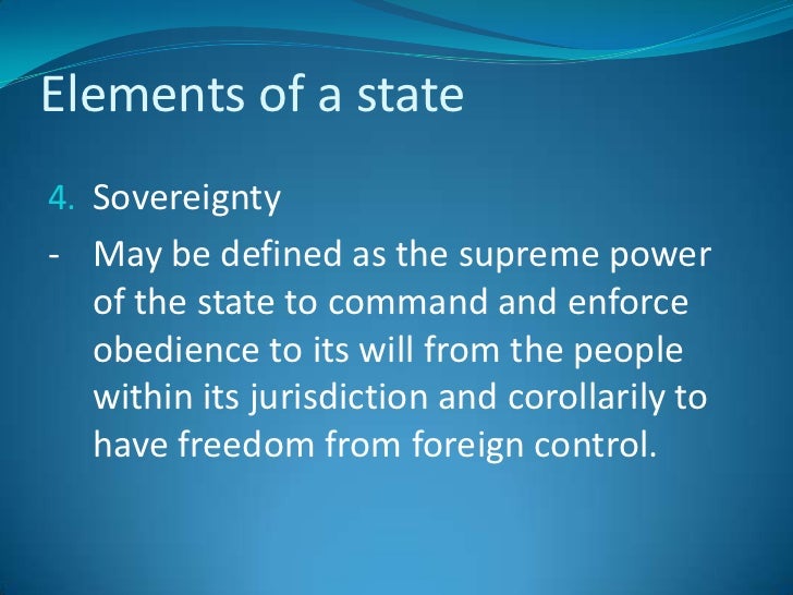 Concepts of state and government
