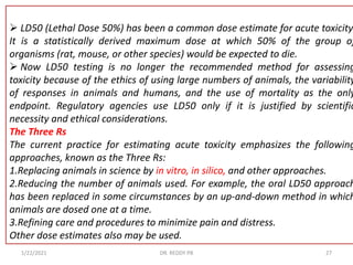Ld50 Software Concepts of toxicology | PPTX