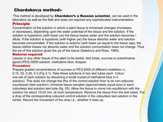 Concepts of water potential and water important | PPTX