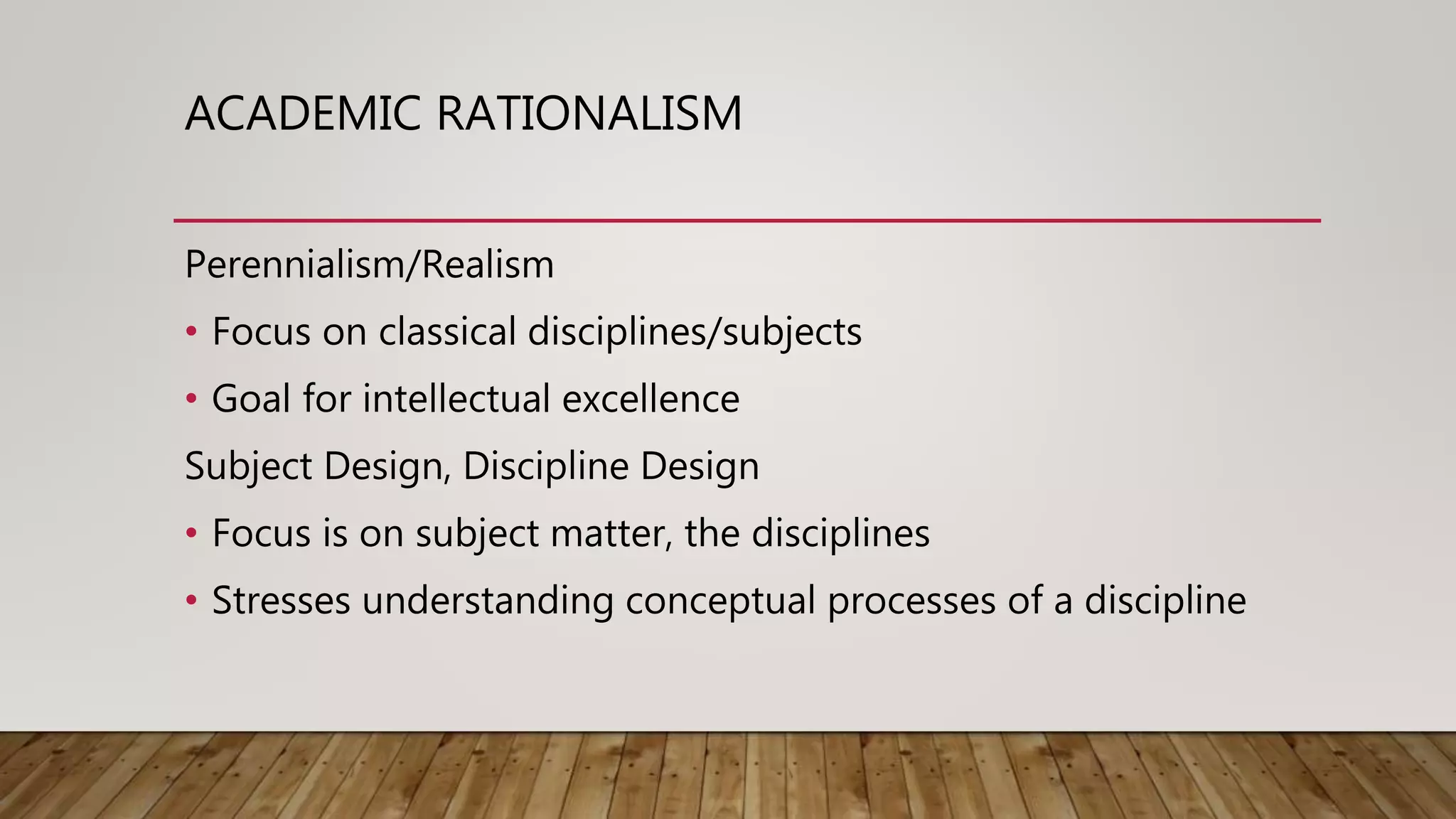 Concepts, philosophies design of curriculum | PPTX