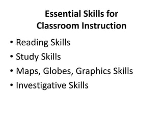 Concepts, skills, and values for instructional planning | PPTX