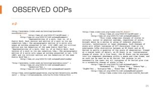 OBSERVED ODPs
25
e.g.
 