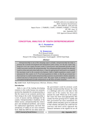 Conceptual analysis of youth entrepreneurship | PDF