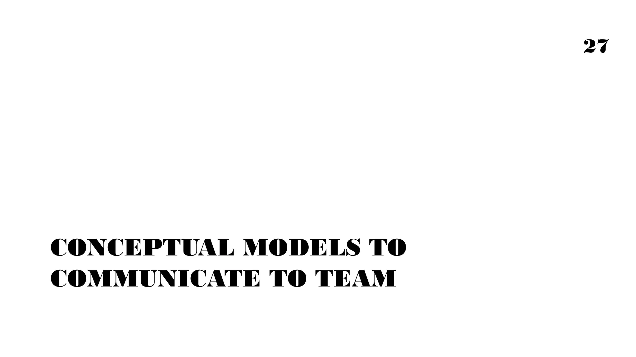 EXERCISE
30
MINUTES
1.Work in your teams
2.Each take a grocery store site and spend
10 minutes creating inventory of products
on post its
3.Now map the products to the tasks
PENCIL
PAPER
OBJECTIVES
 