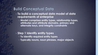 Conceptual database design | PPTX