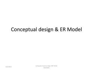 Conceptual Model Er Example Conceptual design & ER Model.pptx