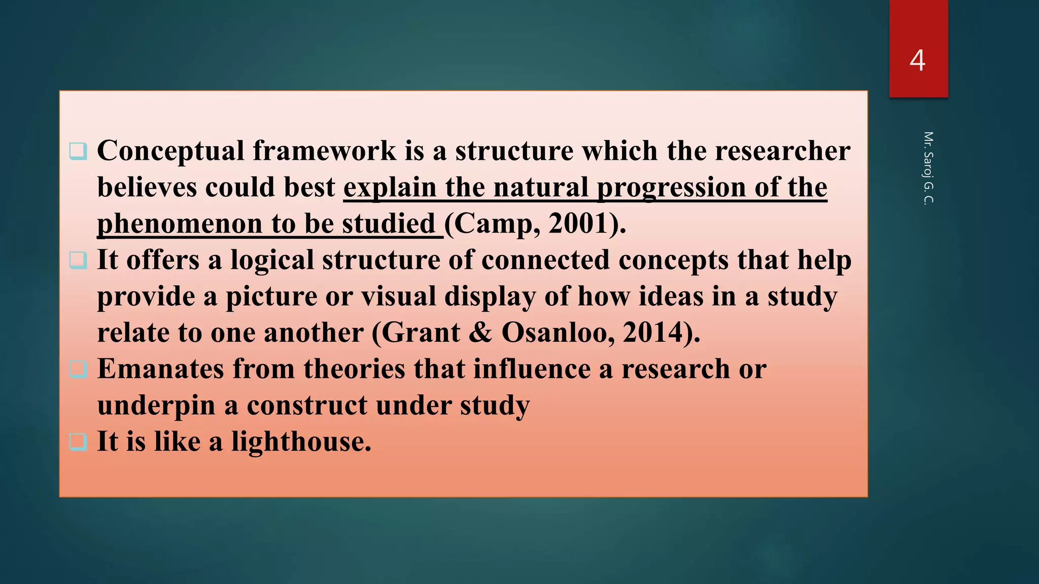 Conceptual Framework in Qualitative Research | PPT