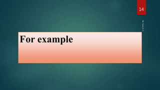 For example
Mr.SarojG.C.
14
 