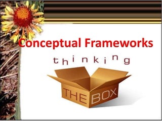 Conceptual Frameworks
 