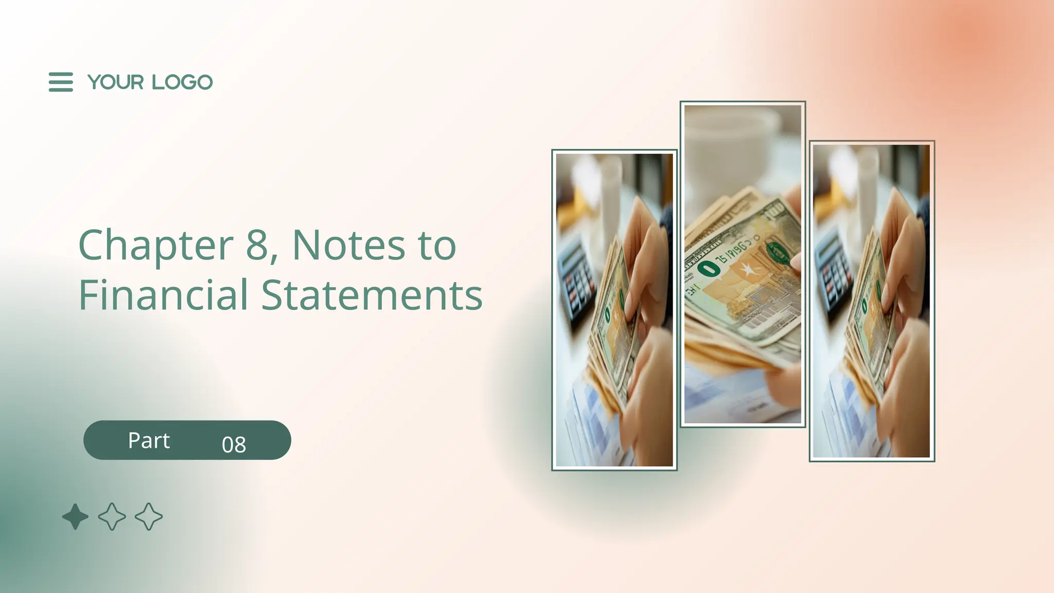 X
Chapter 8, Notes to
Financial Statements
Part 08
 