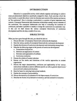 conceptual framework of Curriculum Unit 4