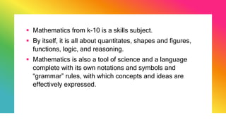 Conceptual framework of mathematics | PPTX