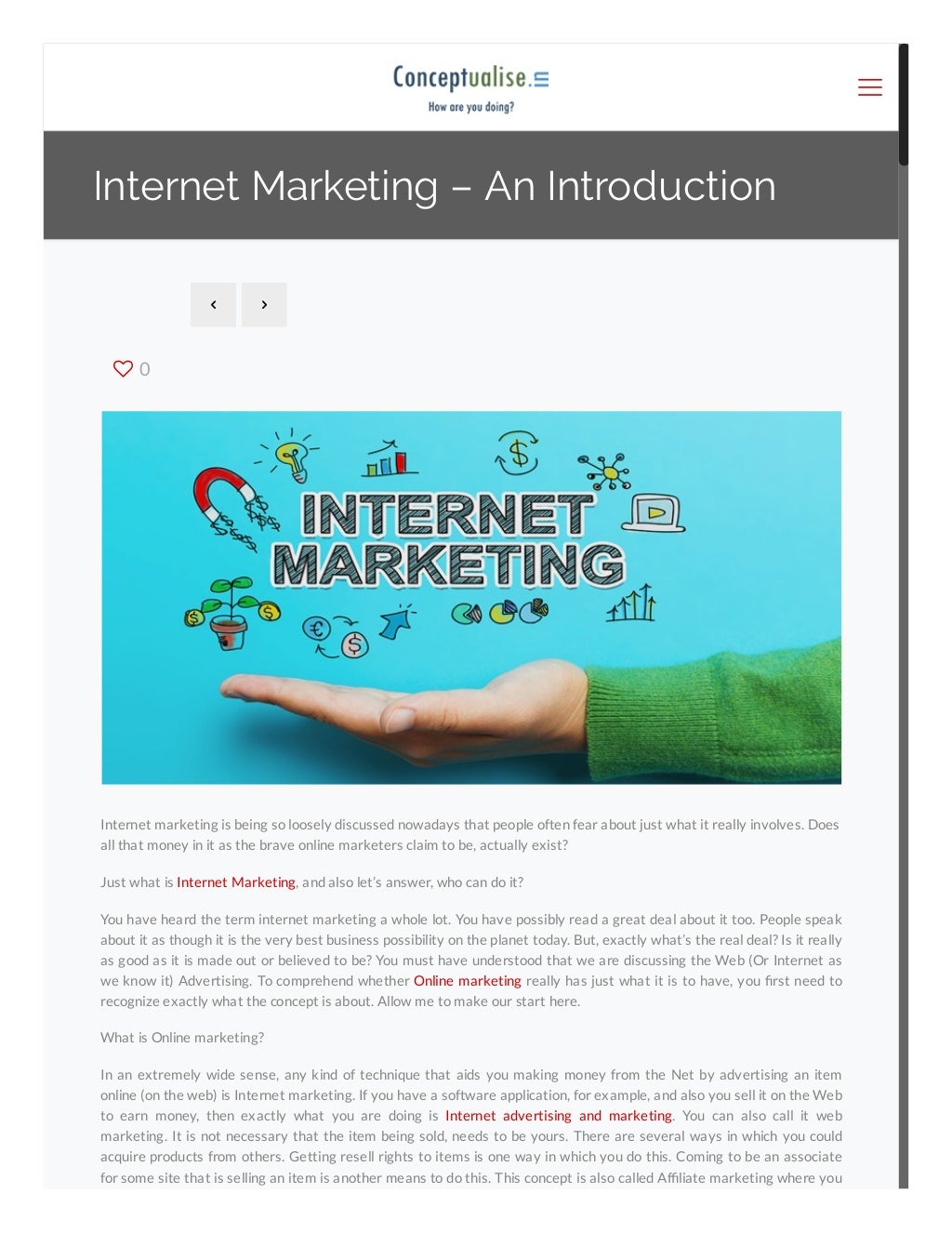 Helping You Succeed Through Online Marketing Conceptualise