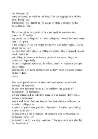 State Collapse Conceptualising state collapse aninstitutionalist approach | DOCX