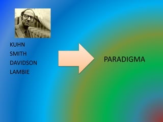 KUHN
SMITH
DAVIDSON
LAMBIE
PARADIGMA
 
