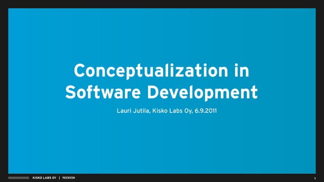 Conceptualization in Software Development | PDF