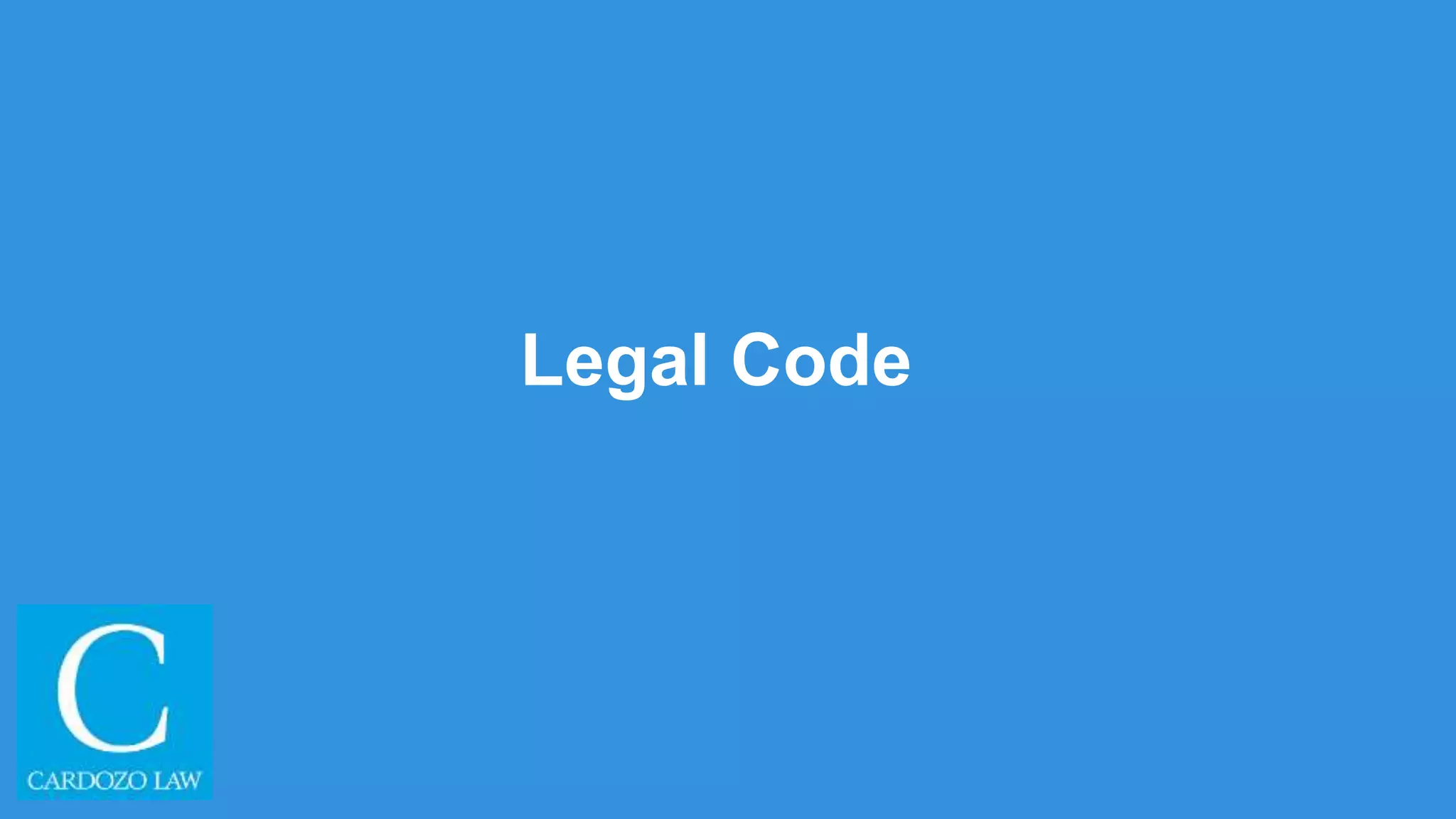 Legal Code
 
