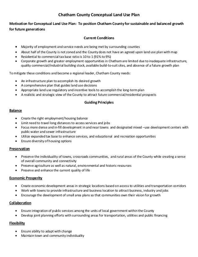 Conceptual Land Use Plan Focused Scenario Maps and Narratives