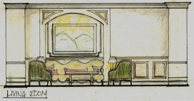 Conceptual Loft Design  Boards Living  Room  Elevation 