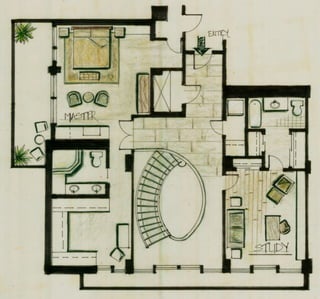 Conceptual Loft Design Boards: Second Floor Plan