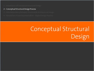 Conceptual Structural Design