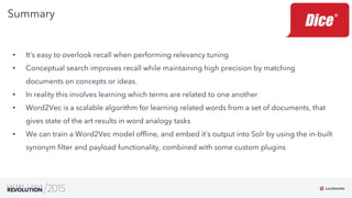It Involves Synonym Implementing Conceptual Search in Solr using LSA and Word2Vec ...