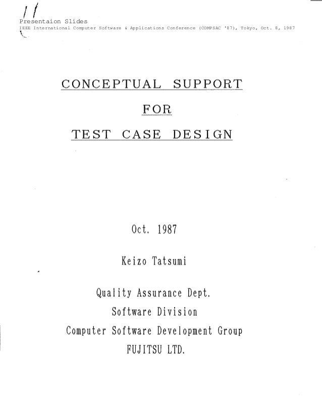 conceptual support for test case design compsac 87
