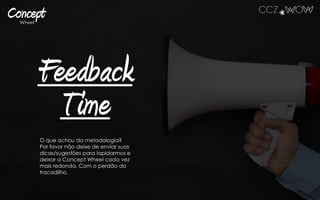 O que achou da metodologia?
Por favor não deixe de enviar suas
dicas/sugestões para lapidarmos e deixar
a Concept Wheel cada vez mais redonda.
Com o perdão do tracadilho.
 