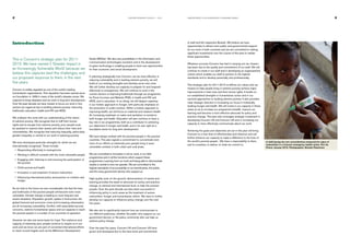 2	 concern STRATEGIC PLAN 2011 – 2015 Greater impact in an increasingly vulnerable world	 3
A child having her arm circumference measured for signs of
malnutrition in a Concern emergency health centre, Port Au
Prince, January 2010. Photographer: Brenda Fitzsimons
This is Concern’s strategic plan for 2011-
2015. We have named it ‘Greater Impact in
an Increasingly Vulnerable World’ because we
believe this captures best the challenges, and
our proposed response to them, in the next
five years.
Concern is widely regarded as one of the world’s leading
humanitarian organisations. This reputation has been earned since
our foundation in 1968 in many of the world’s disaster zones. We
respond to these disasters and we work in long term development.
Over the past decade we have chosen to focus our work in four
sectors we regard as key to tackling extreme poverty: improving
livelihoods; education; health and HIV and AIDS.
We underpin this work with our understanding of the nature
of extreme poverty. We recognise that to fulfil their human
rights and to escape from extreme poverty, poor people must
be assisted to improve their assets and reduce their risks and
vulnerabilities. We recognise that reducing inequality, particularly
gender inequality, is central to our work in reducing poverty.
We have developed particular strengths for which we are
internationally recognised. These include:
•	 Responding effectively to emergencies
•	 Working in difficult contexts with the most vulnerable people
•	 Engaging with, listening to and ensuring the participation of
the poorest
•	 Child survival and health
•	 Innovation in and treatment of severe malnutrition
•	 Influencing international policy and practice on nutrition and
hunger
As we look to the future we see considerable risk that the lives
and livelihoods of the poorest people will become even more
vulnerable. Climate change is leading to more frequent and
severe disasters. Population growth, spikes in food prices, the
global financial and economic crisis and increasing urbanisation
are all increasing vulnerability. Conflict, with associated security
concerns, restricts humanitarian space and our capacity to reach
the poorest people in a number of our countries of operation.
However we also see some basis for hope. The resilience and
capacity of extremely poor people continue to inspire us in our
work and we know we are part of concerted international efforts
to reach crucial targets such as the Millennium Development
Goals (MDGs). We also see possibilities in the Information and
communication technologies revolution and in the development
of green technology in enabling people to have new opportunities
for their economic and social development.
In planning strategically how Concern can be most effective in
reducing vulnerability and in tackling extreme poverty, we will
build on our existing strengths and develop some new ones.
We will further develop our capacity to prepare for and respond
effectively to emergencies. We will continue to work in the
current sectors of improving livelihoods through our programme
for Food, Incomes and Markets (FIM), in health and HIV and
AIDS, and in education. In so doing, we will deepen expertise
in our holistic approach to hunger, with particular emphasis on
the prevention of under-nutrition. Within a holistic approach to
improving health, we will focus on maternal and newborn health.
An increasing emphasis on water and sanitation is central to
both hunger and health. Education will also continue to have a
key role in our programmes, both as a contributor to achieving
our objectives in hunger and health, and in its own right as a
foundation stone for long term development.
We have always worked with the poorest people in the poorest
countries. This plan signals a commitment to concentrate even
more of our efforts on extremely poor people living in poor,
vulnerable contexts in both urban and rural areas.
We are committed to innovation in all our work, in our field
programmes and in all the functions which support these
programmes. Learning from our work and being able to demonstrate
results is central to how we operate. We are committed to the
highest standards of accountability to our beneficiaries, the public,
and the many government donors who support us.
High quality work on the ground, demonstration of results and
learning provides the basis to advocate for policy and practice
change, at national and international level, to help the poorest
people. Over the past decade we have been successful in
influencing policy in such areas as the treatment of severe
malnutrition, hunger and humanitarian reform. We want to further
develop our capacity to influence policy change over the next
five years.
We also aim to significantly improve how we communicate to
our different audiences, whether the public who support us, our
government donors, or the policy community who can help us
achieve policy change.
Over the past five years, Concern UK and Concern US have
grown and developed due to the hard work and commitment
of staff and the respective Boards. We believe we have
opportunities to attract more public and governmental support
for our work in both countries and we are committed to making
significant investments over the course of this plan to realise
these opportunities.
Whatever success Concern has had in carrying out our mission
has been due to the quality and commitment of our staff. We will
continue to invest in our staff and in developing an organisational
culture which enables our staff to perform to the highest
standards and to develop personally and professionally.
This strategic plan for 2011-2015 re-affirms our values and our
mission to help people living in extreme poverty achieve major
improvements in their lives and their human rights. It builds on
our established strengths in humanitarian action and in our
sectoral approaches to tackling extreme poverty. It also provides
clear strategic direction in increasing our focus in holistically
tackling hunger and health. We will invest in our capacity in these
areas so as to increase our programme breadth, improve our
learning and become a more effective advocate for policy and
practice change. This plan also envisages strategic investment in
developing Concern UK and Concern US and in increasing our
capacity to more effectively communicate about our work.
Achieving the goals and objectives set out in this plan will bring
Concern to a new level of effectiveness and influence and will
further enhance our capacity to make a difference to the lives of
the world’s poorest people.  We have a responsibility to them,
and to ourselves, to deliver on what we commit to.
Introduction
 