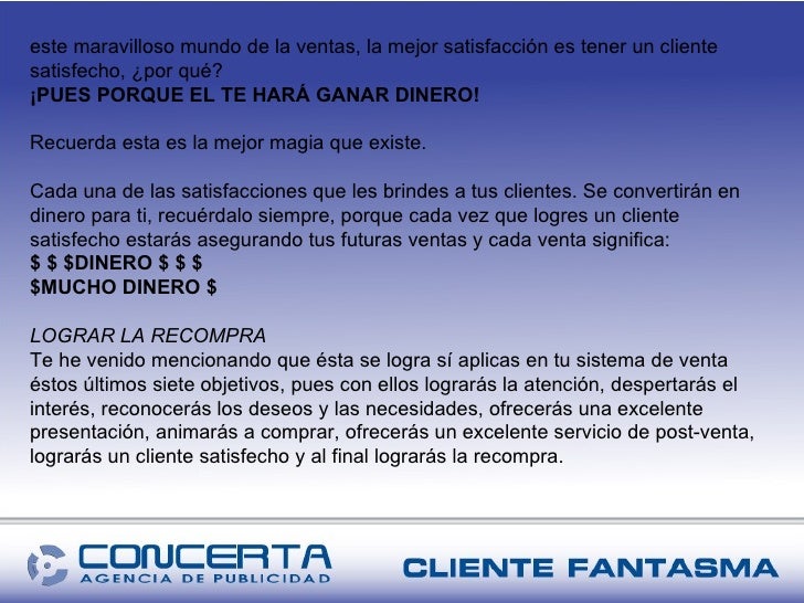 Concerta presentacion diapositivas vendedor profesional