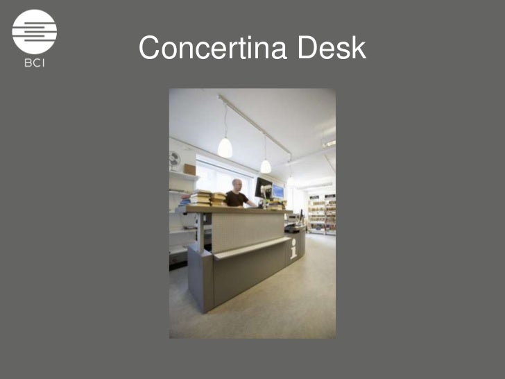 Concertina Desk System The Modern Library CirculationReference Coun…