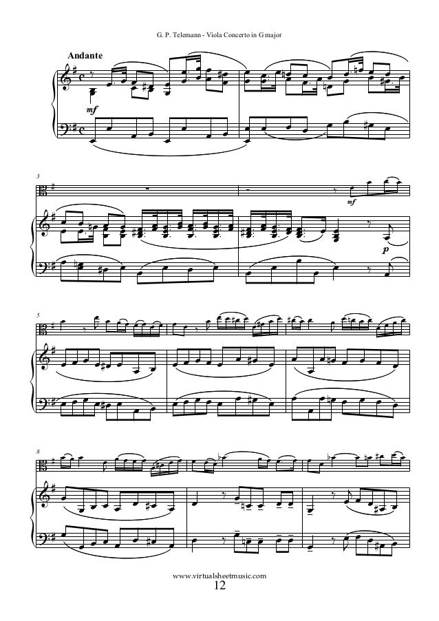 Telemann Viola Concerto In G Major Pdf