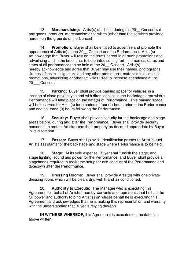 performance contract