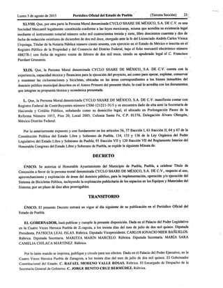 Concesion Cyclo  Share México