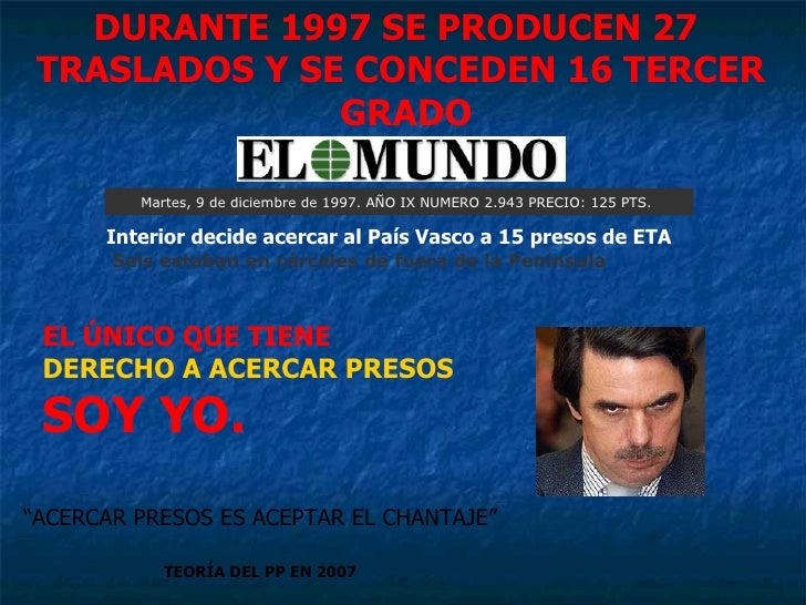 Resultado de imagen de aznar frente liberacion vasco