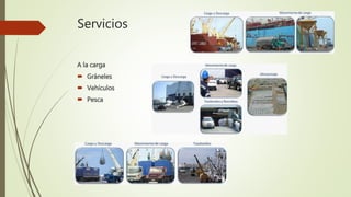 Servicios
A la carga
 Gráneles
 Vehículos
 Pesca
 