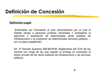 Concesion Concesiones de servicios públicos | PPT