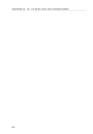CHAPITRE 22. TP : UN BLOG AVEC DES COMMENTAIRES

256

 