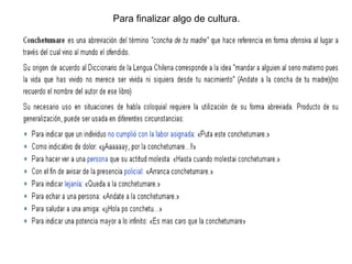 Para finalizar algo de cultura. 