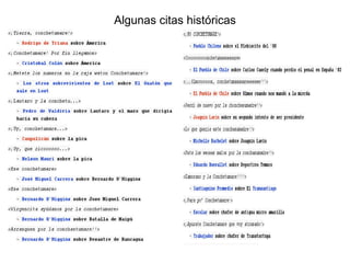 Algunas citas históricas 